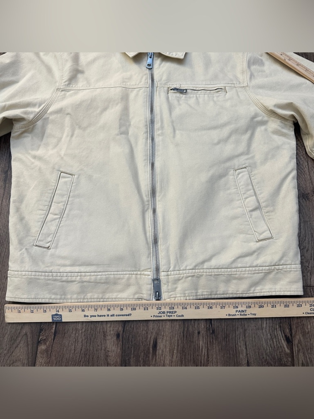 Hugo Boss Regular Fit Utility Natural Cotton Canvas Jacket Men’s Size XXL Beige - Picture 15 of 16